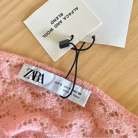 Zara alpaca wool cardigan and tank set pink - Picture 9 of 9